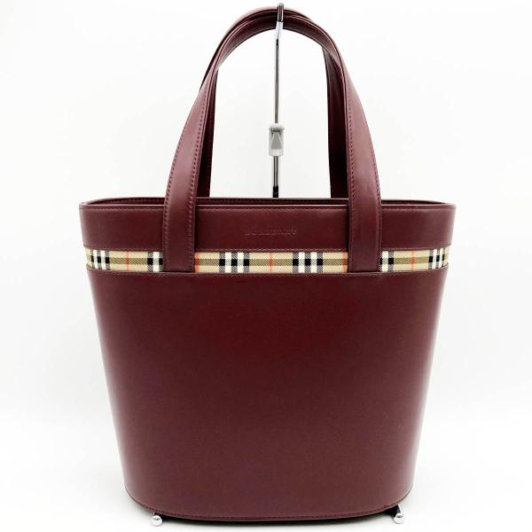 【美品】  BURBERRY バーバリー ハンドバッグ トートバッグ フォーマルバッグ ノバチェック...