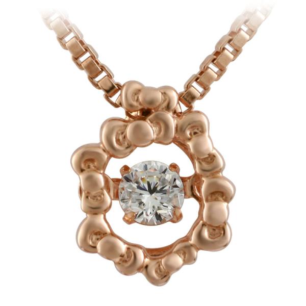 ハローキティ リボン ダンシングストーン ネックレス 大人 プレゼント アクセサリー 誕生日 記念日...