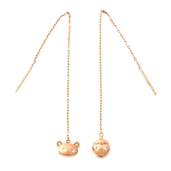 コリラックマ ＆ いちご ロング ピアス リラックマ 大人 かわいい グッズ プレゼント ギフト