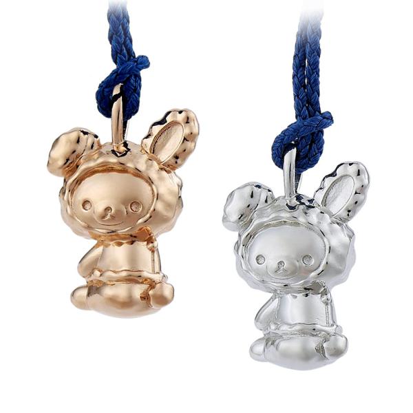 リラックマ　うさぎ　 根付　シルバー 誕生日 記念 贈り物 ギフト プレゼント くま ジュエリー ア...