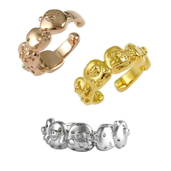 キイロイトリ がいっぱい SV イヤカフ リラックマ レディース メンズ ジュエリー シルバー 誕生...