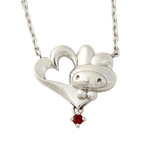 マイメロディ オープンハート誕生石ネックレス | My Melody　マイメロディ ペンダント　ネッ...