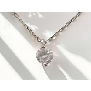 1粒ダイヤ 0.373ct I SI2 FAIR PT製 ダイヤモンド ペンダント