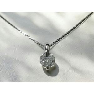 1粒ダイヤ 0.503ct G SI1 GOOD PT製 ダイヤモンド ペンダント 
