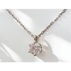 1粒ダイヤ 0.503ct G SI1 GOOD PT製 ダイヤモンド ペンダント 