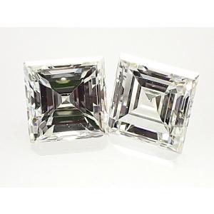 ダイヤモンド ルース　ペア組　0.428ct　H　VS1 ＆ 0.440ct　H　SI1　スクエア ...