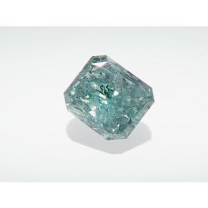 グリーンダイヤモンド ルース　0.150ct　FANCY VIVID BLUE GREEN　I1｜jewelry-converter