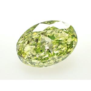 大粒 １ct　グリーンダイヤモンド ルース　1.017ct　FANCY YELLOW GREEN　I1｜jewelry-converter