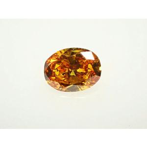 オレンジダイヤモンド ルース　0.098ct　FANCY DEEP YELLOW ORANGE　SI...