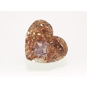 混色ピンクダイヤモンド ルース　0.200ct　FANCY DEEP BROWN ORANGY PINK　SI2