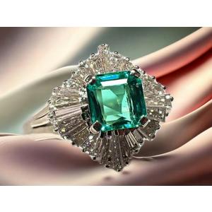 計 1.24ct テーパー＆メレ K18製 ダイヤモンドリング : ジュエリー