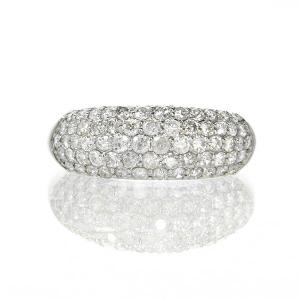 1カラット ダイヤモンド リング パヴェ Pt900 プラチナ 1.0ct 鑑別書付