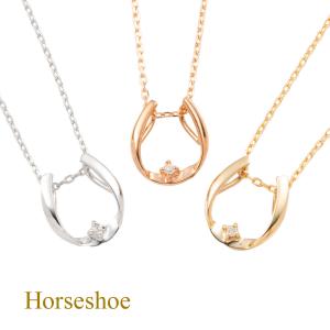 ete（エテ） ネックレス K10YG ダイヤモンド ホースシュー ネックレス