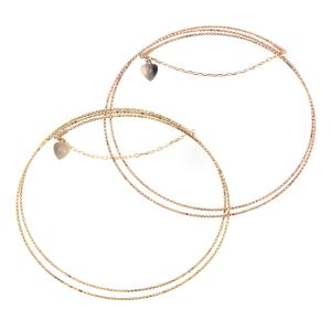 ジュエリーフィガロ ブレスレット プラチナ 2連 チェーン ブレスレット