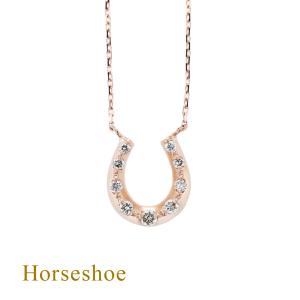 ジュエリーフィガロ ネックレス K10 PG YG WG 馬蹄 ダイヤモンド 妻