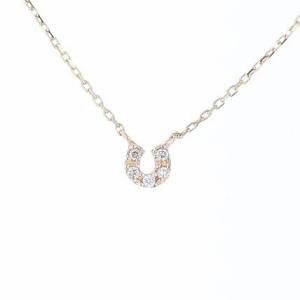 ジュエリーフィガロ K10 PG 一粒 ダイヤモンド ネックレス