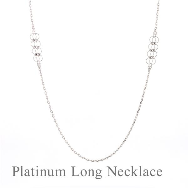 ネックレス プラチナ アズキチェーン PT850 地金ネックレス 80cm ロングネックレス 妻 彼...