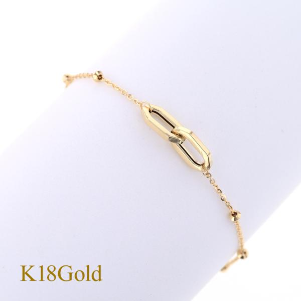 ブレスレット K18 YG イエローゴールド 18K 18金 レディース 妻 彼女 母 30代 40...