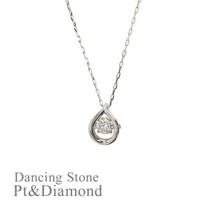 K10WG ダンシング ダイヤ 0.05ct ネックレス ドロップ 雫 ホワイト