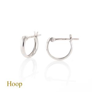 BLOOM（ブルーム） ピアス K10 ホワイトゴールド フープピアス WEB限定