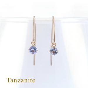 ジュエリーフィガロ ピアス タンザナイト K10 YG スクエア イエロー