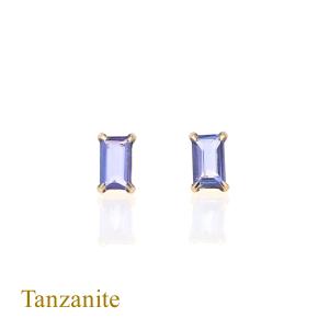 ジュエリーフィガロ ピアス K10 YG タンザナイト 一粒 大粒 イエロー