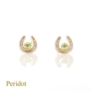 馬蹄 ピアス レディース K18 ダイヤモンド 0.10ct ピンクゴールド