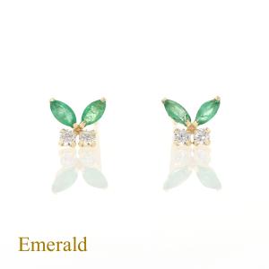 ピアス エメラルド キュービックジルコニア K1...の商品画像