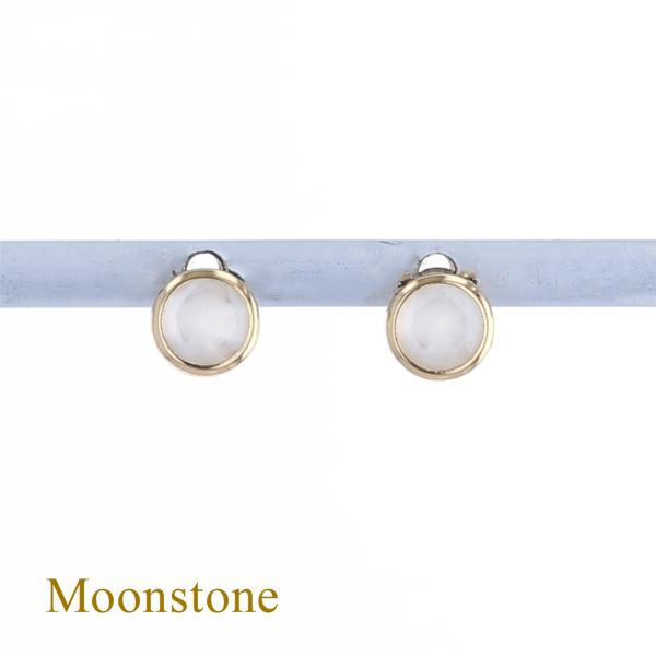 ピアス K10 YG ムーンストーン イエローゴールド 10金 6月 誕生石 誕生日 プレゼント レ...