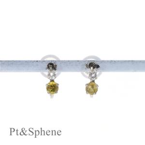 ジュエリーフィガロ ピアス K18 YG ルビー カボションカット 18k 18金