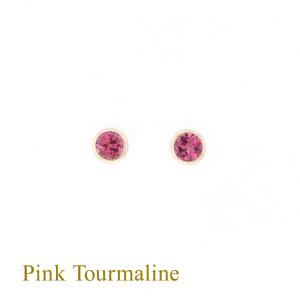 ピンクトルマリン ピアス K10YG プチサイズ : ファッションジュエリー