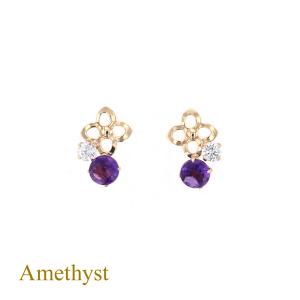 ジュエリーフィガロ ピアス K10 YG フープ ハーフフープ ピアス フープ