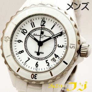 サルバトーレマーラ Salvatore Marra SM15120-WHA ホワイトセラミックス 三針 メンズウォッチ｜jewelry-fuji