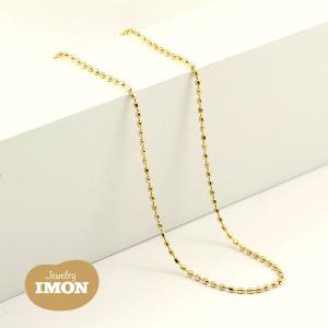 18金 ネックレス カットボール K18 0.80φ 45cm｜jewelry-imon