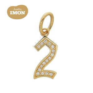 新品」18金 K18 ナンバー 1 ワン 数字 ダイヤモンド付 ペンダント