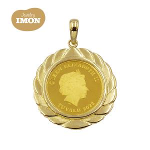 未使用品 純金エリザベス女王 メモリアルコイン k18ペンダントトップ2.4g 11/28午後値上げ実施】 K18 エリザベス コインペンダントトップ