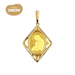 新品」純金 K24 マリア コイン 1g K18 枠 ペンダント : Jewelry IMON