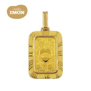 新品」純金 K24 蛇 巳年 インゴット 5g K18 枠 ペンダント PUMP金貨