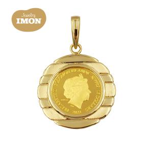 新品」純金 K24 ホース 馬 コイン 1/25oz K18 枠 ペンダント : Jewelry