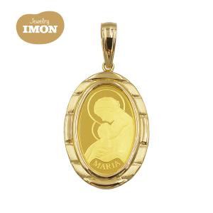 新品」純金 K24 マリア コイン 1g K18 枠 ペンダント : Jewelry IMON