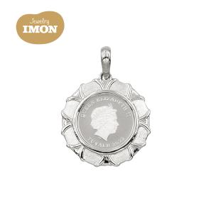 「新品」純プラチナ PT999.5 ホース コイン 1/25oz PT900 枠 ペンダント｜jewelry-imon