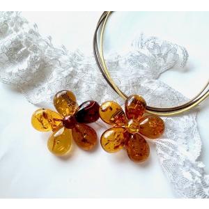 新品未使用）バイオリン型ブローチ べっ甲と琥珀 箱付き 定価198000円