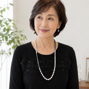 パールネックレス アコヤ本真珠ネックレス シャンパンカラー 真珠