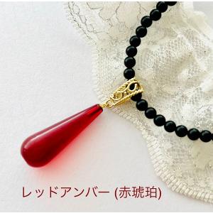 還暦祝い 母 琥珀 ネックレス ペンダント レッドアンバー ロング