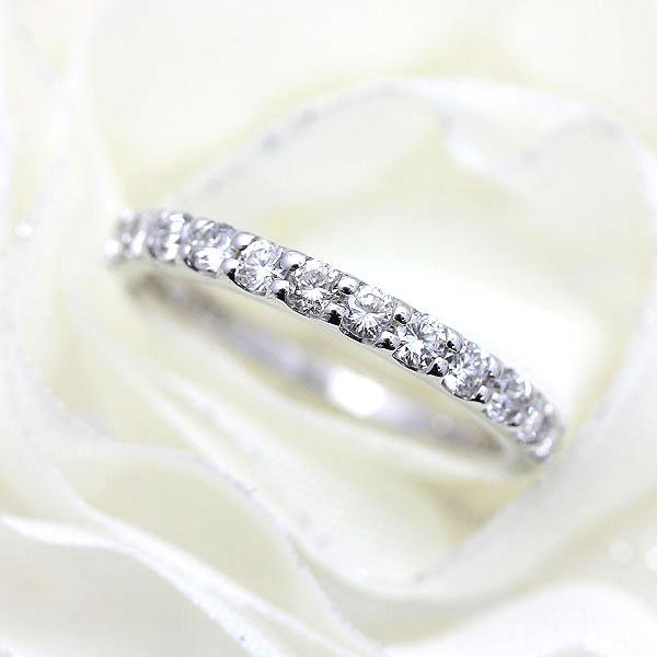 結婚指輪 マリッジリング プラチナ PT900  ハーフ エタニティリング ダイヤモンド 0.5ct...