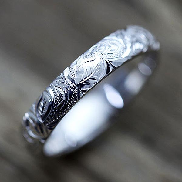 ハワイアンジュエリー プラチナ PT900  結婚指輪 マリッジリング 14.5号〜22号 彫刻 指...