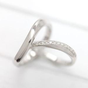 結婚指輪 ホワイトゴールド ペアリング K10WG 刻印無料