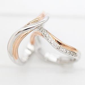 結婚指輪 コンビ プラチナ PT100 ピンクゴールド K18PG