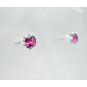 天然 大粒 一粒 ルビー 1.0ct ダイヤ ピアス ペア K18ゴールド各色