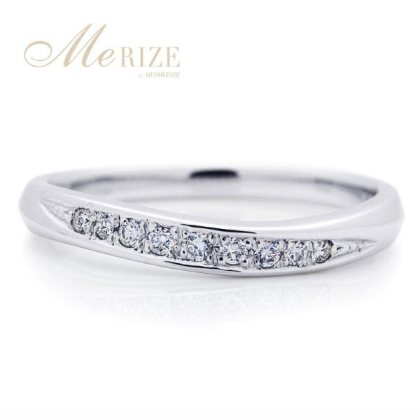 天然 ダイヤ ウェーブ ハーフ エタニティ リング K18 ゴールド各色 プラチナ pt950 pt...